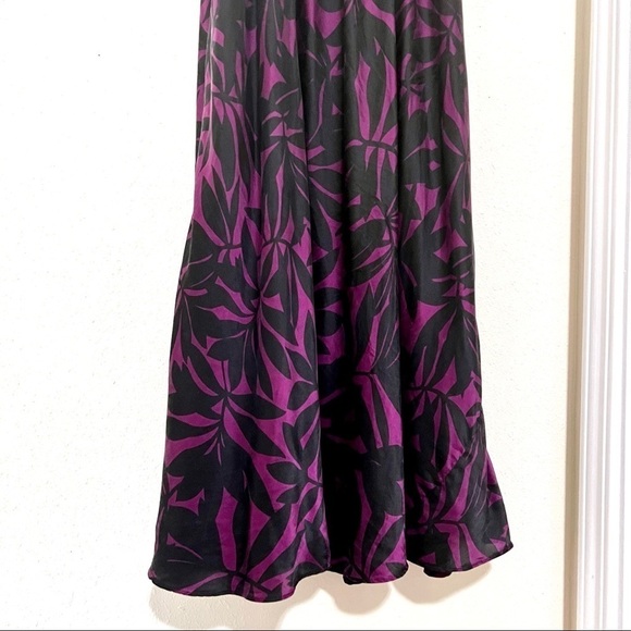 Donna Ricco Y2K Halter Silk Chiffon beaded purple Maxi Dress Boho Adjustable 4 - Picture 6 of 8